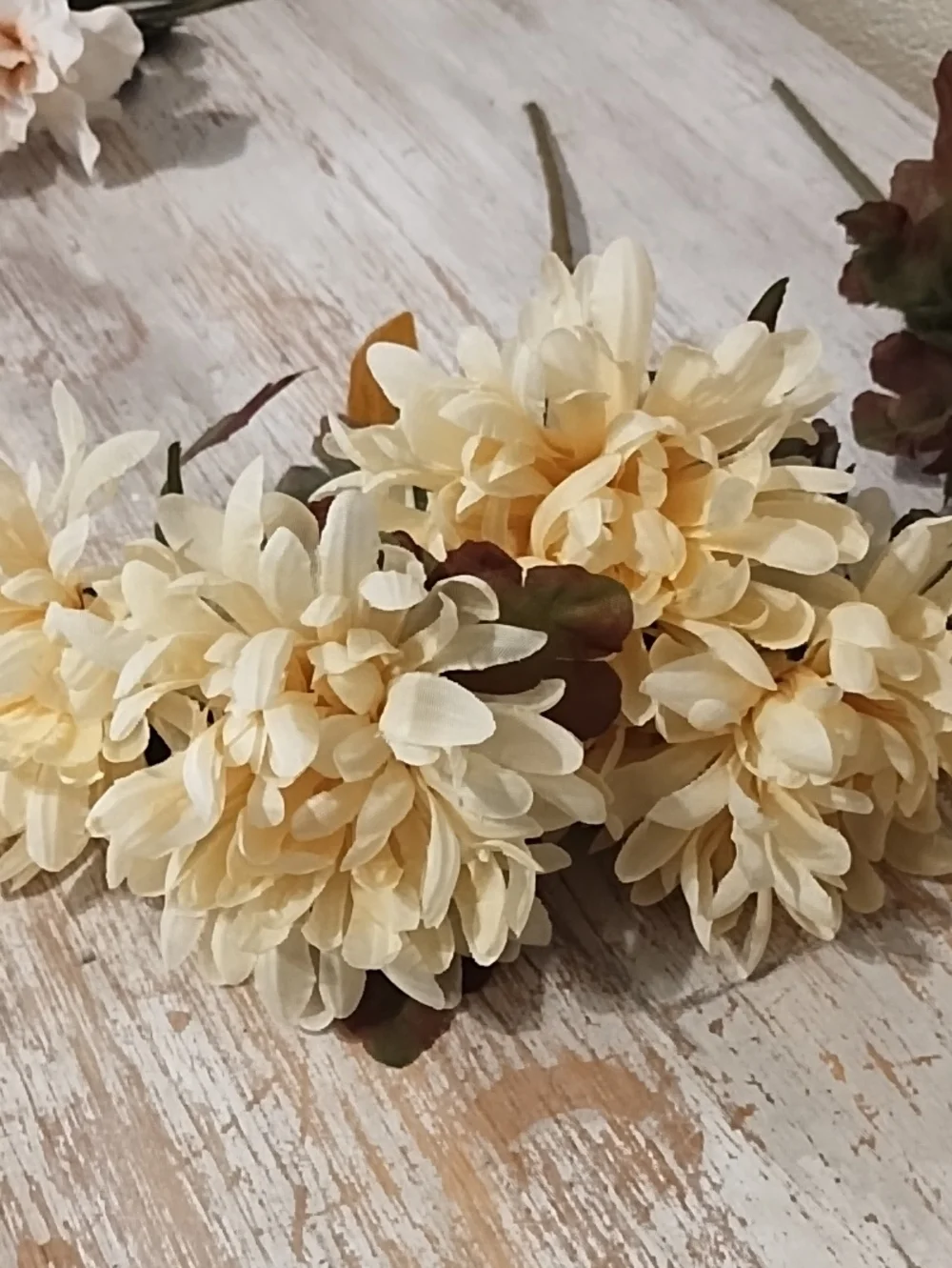 Artificial Cream Floral Bouquet Stems - Home Accents